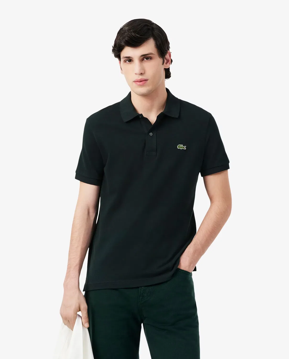 Мужское поло с коротким рукавом Piqué Lacoste, Verde Oscuro