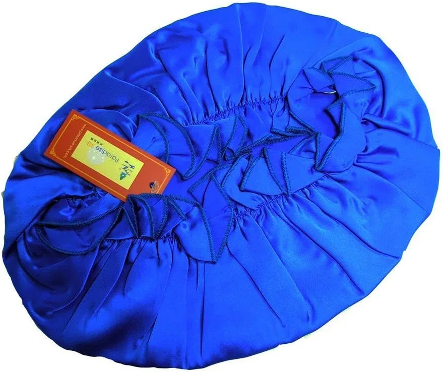 Шапочка для сна Paradise Silk, 100% шармез мульберри шелк, 28 см, Blue