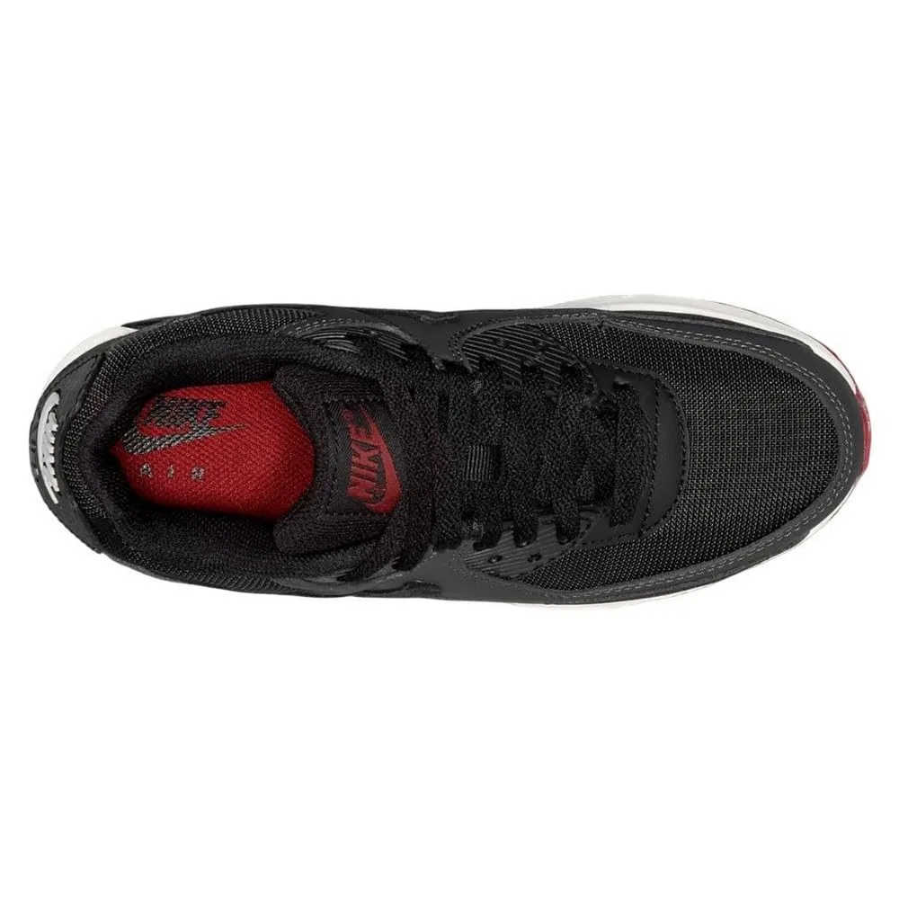 Детские кроссовки для мальчиков с амортизацией Air Max 90 LTR NIKE, Anthracite Black Team Red 022 — фото 3