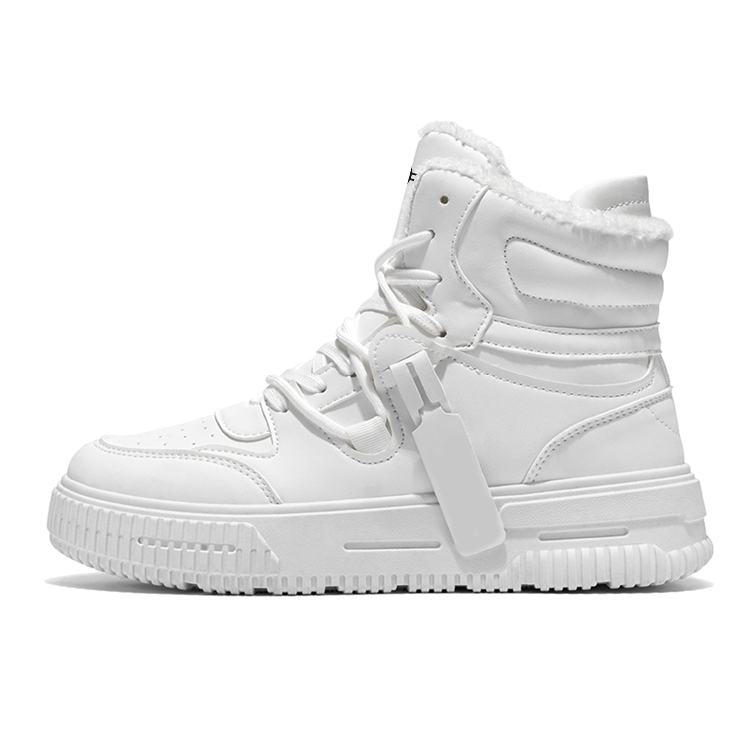 

YUZHAOLIN Высокие скейтерские кроссовки с противоскользящей подошвой, устойчивые к истиранию, утепленные флисом, унисекс, белые, цвет White [Fleece-Lined]