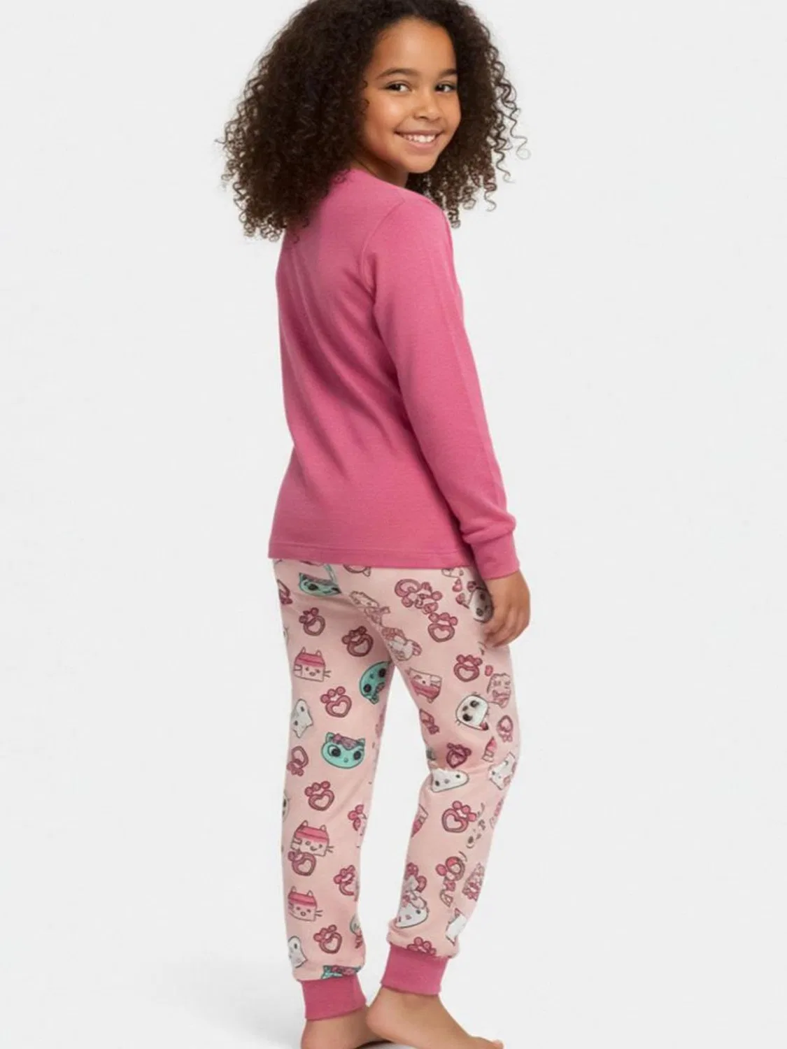 Пижама Disney Kinder Langarm-Pyjama Single Jersey - Gabby's Dollhouse в розовом цвете — фото 3
