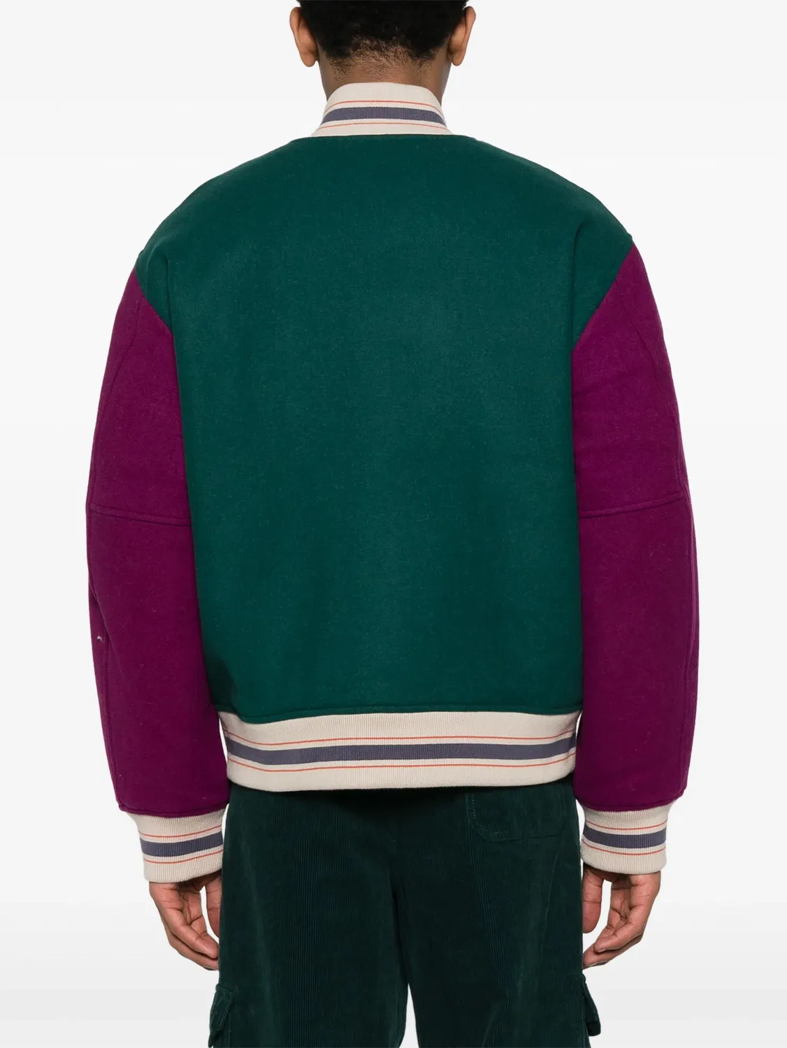 Куртка из фетрана с цветными блоками Acne Studios, зеленый — фото 2