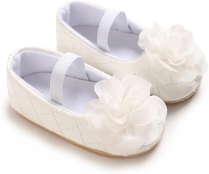Детские туфли Мэри Джейн для девочек Princess Floral Purepips, White