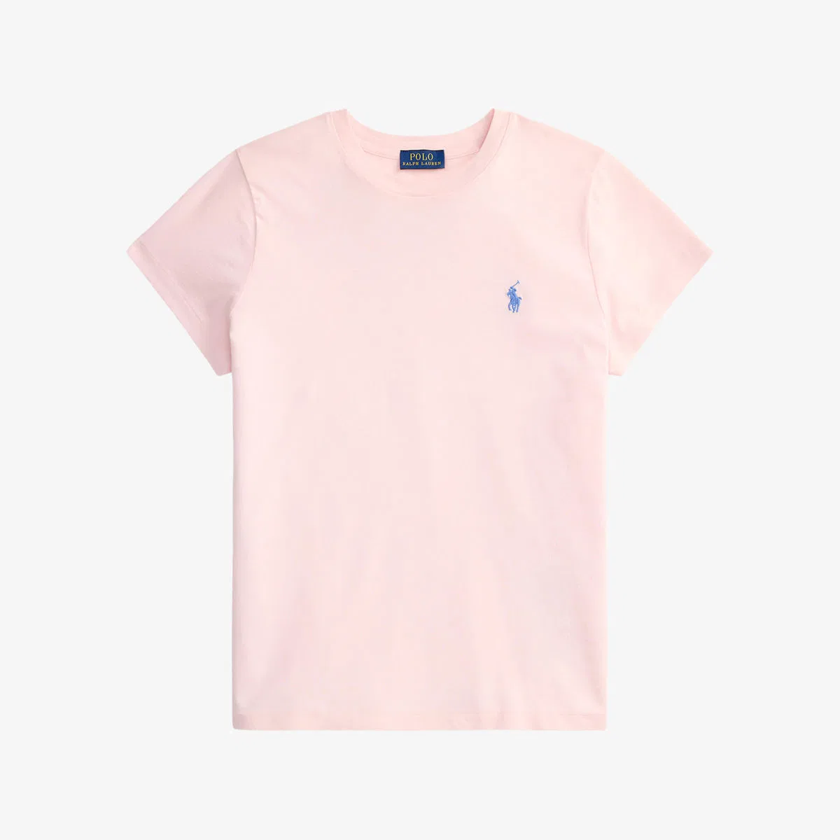 Хлопковая футболка с короткими рукавами и вышитым логотипом Polo Ralph Lauren, розовый