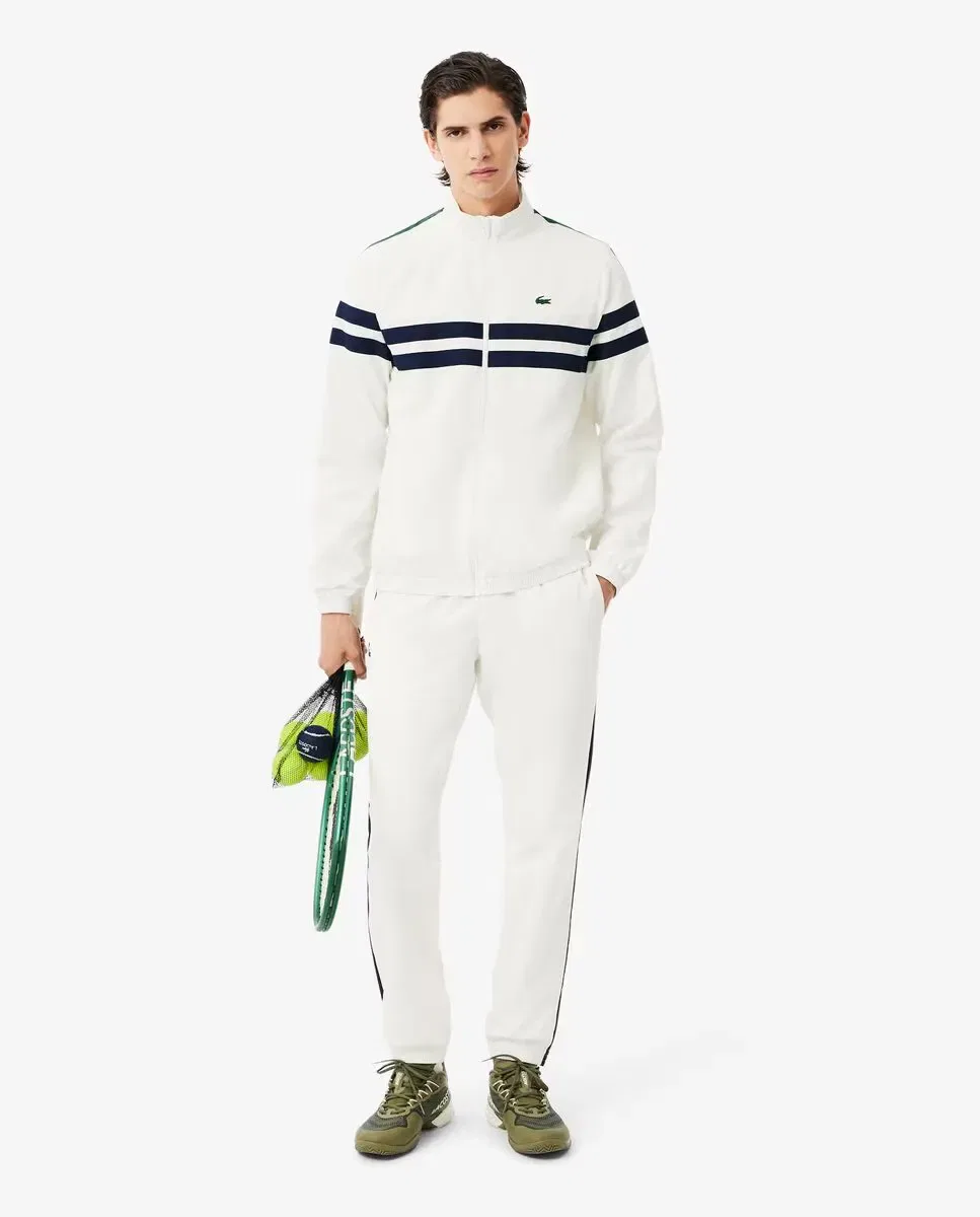 Мужской спортивный костюм с принтом Lacoste, Белый — фото 4