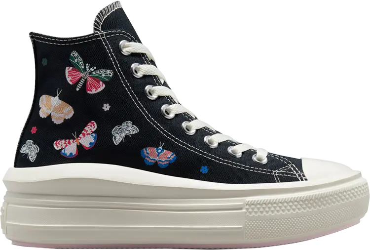 Кроссовки Converse Wmns Chuck Taylor All Star Move Platform High Butterfly Wings, черный
