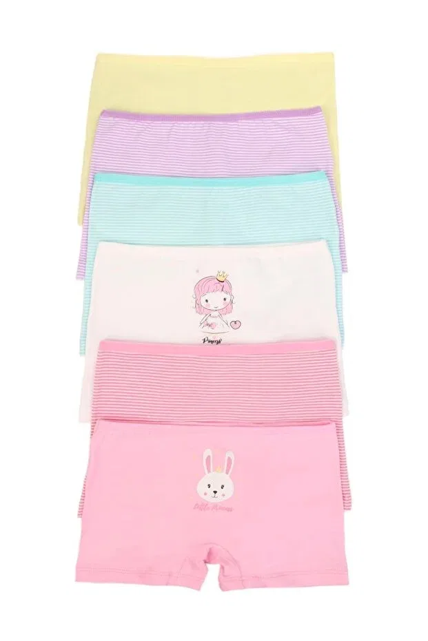Детские боксеры для девочек хлопковые 6 штук Domikids, Mixed