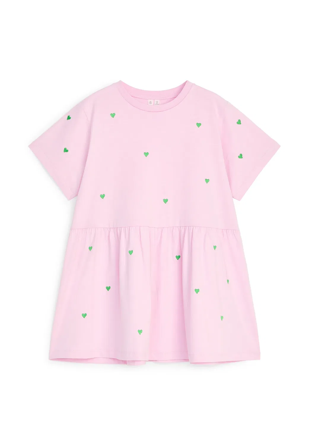 Платье из трикотажа с вышивкой - трикотажное платье Arket, Pink Green