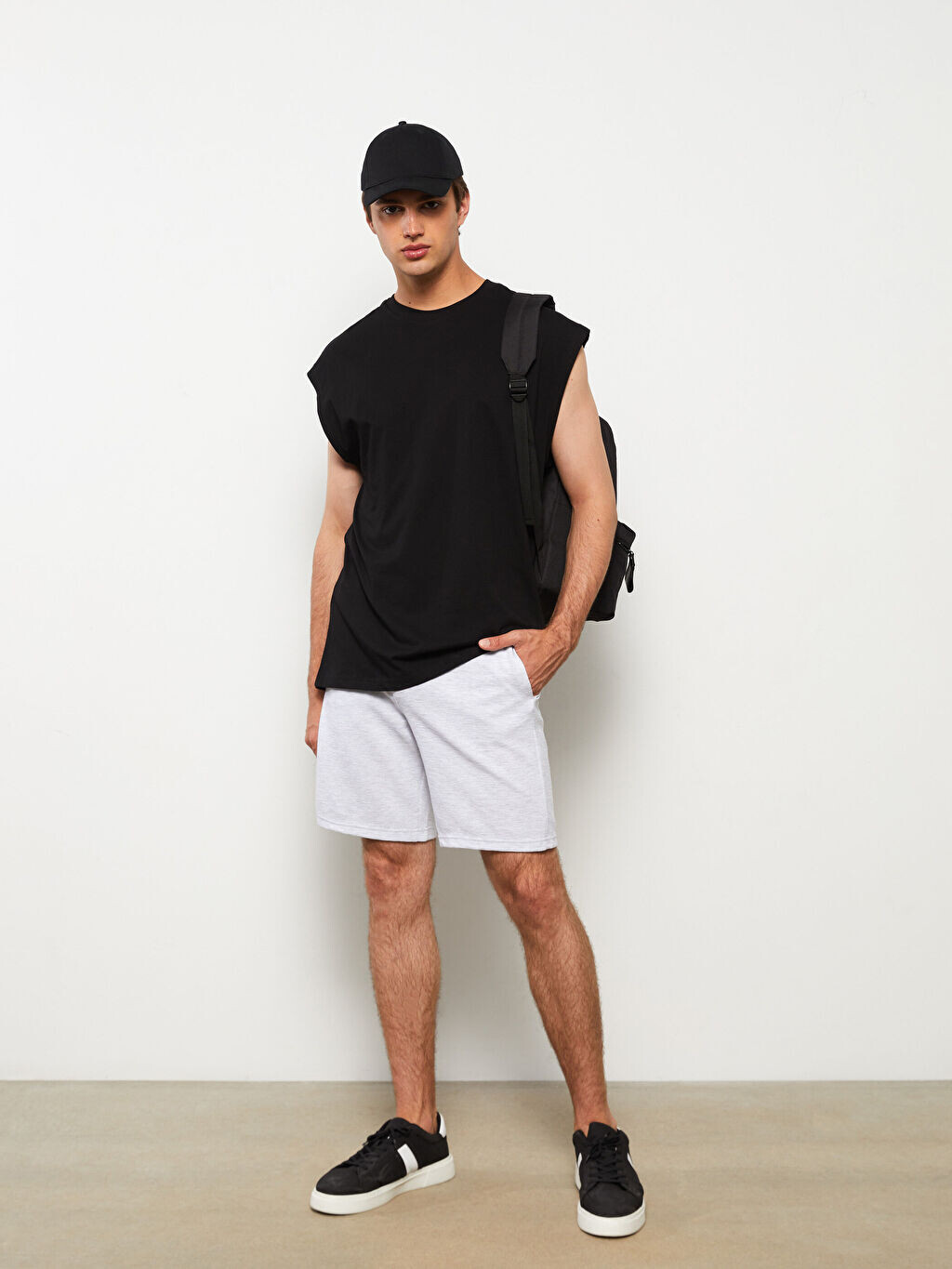 

Мужские шорты Slim Fit с эластичной резинкой на талии LCW Casual, Серый, Мужские шорты Slim Fit с эластичной резинкой на талии LCW Casual