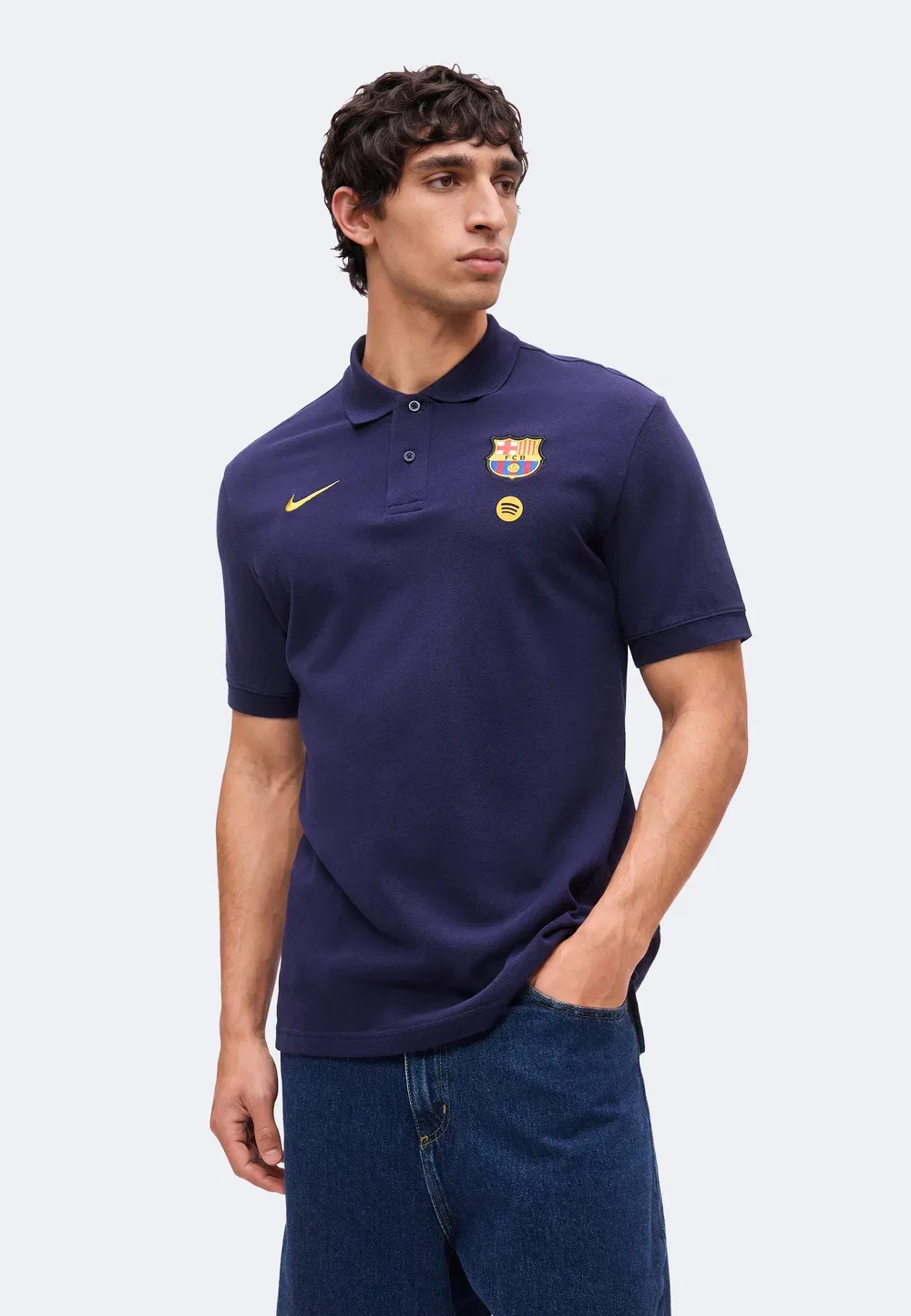 Матч ФК Барселона - клубная форма Nike Performance, Blackened Blue/Mineral Yellow — фото 4