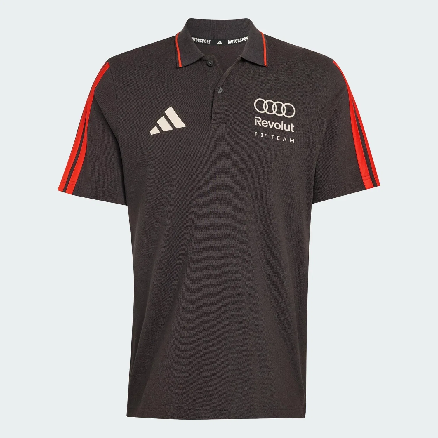 Мужское классическое поло с принтом Audi Revolut F1 Team DNA Adidas, Черный — фото 2
