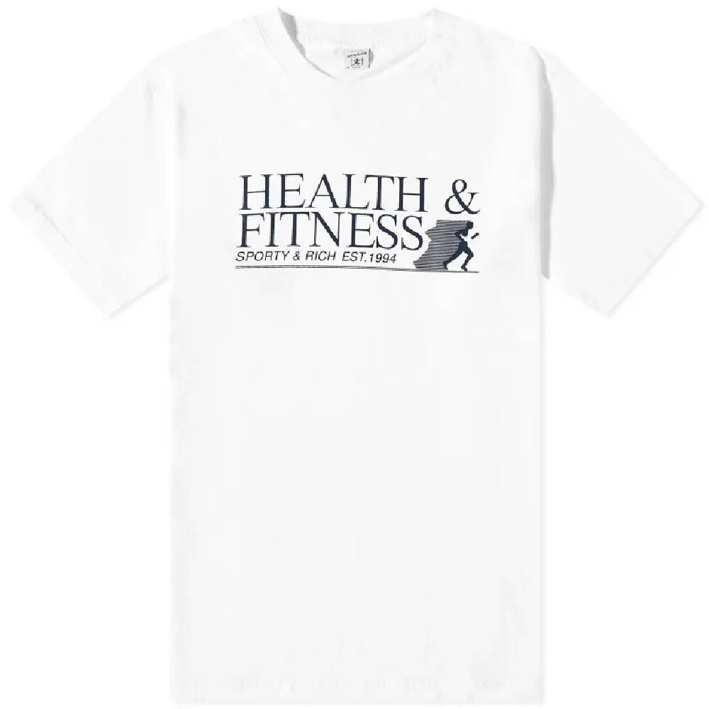 

Футболка Sporty & Rich Health & Fitness, белый/темно-синий