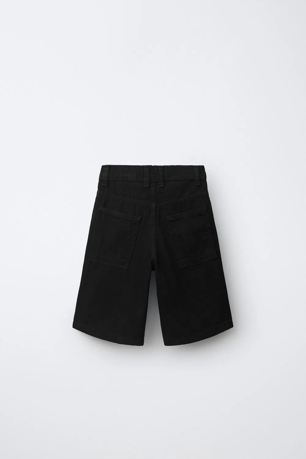 Джинсовые шорты-бермуды ZARA, Black — фото 2