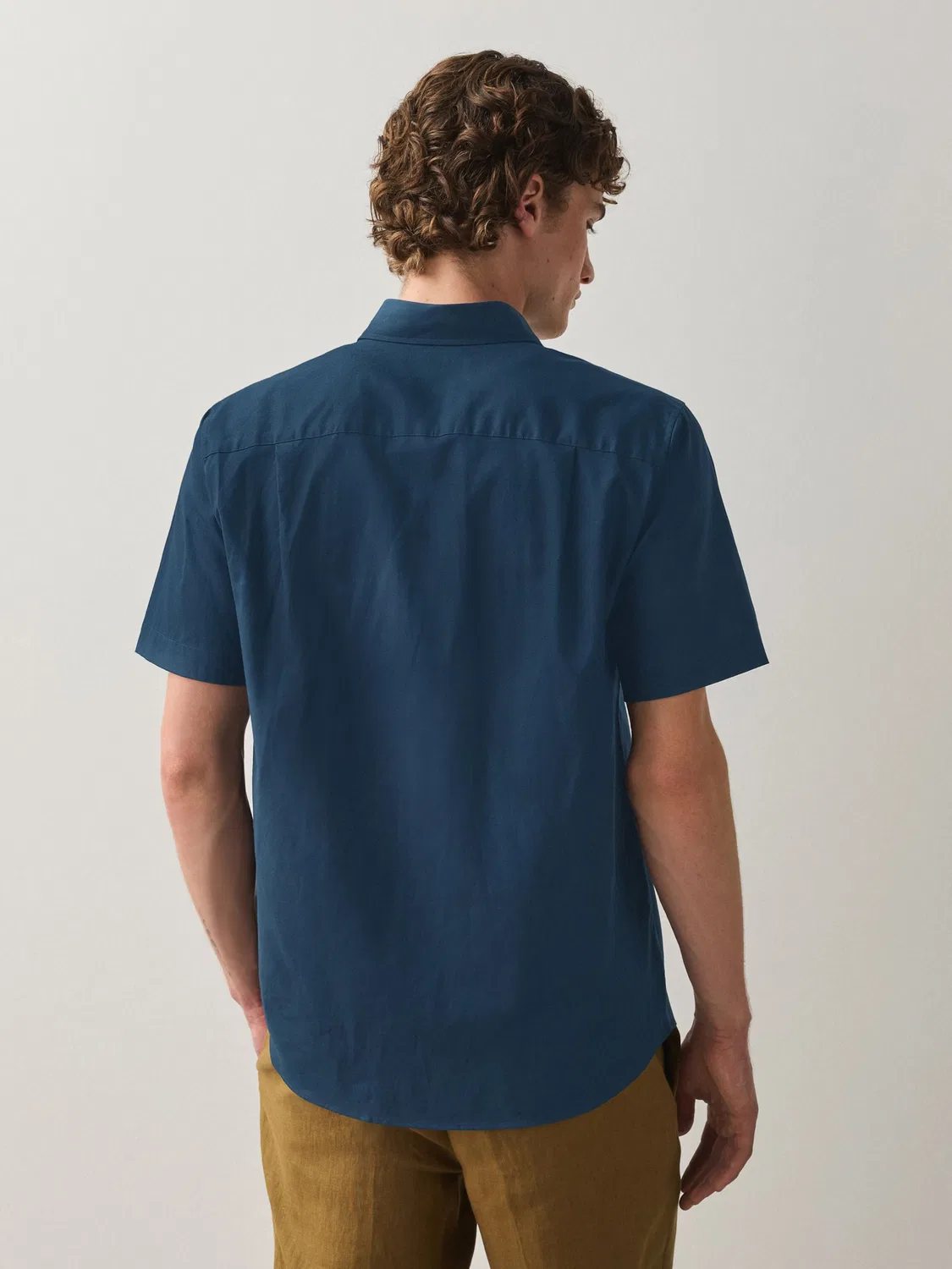 Рубашка Next Regular fit Button Up Shirt N. Premium темно-синего цвета — фото 3