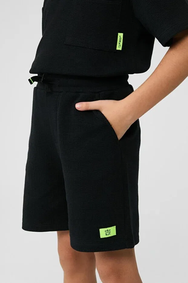 Детские шорты для мальчиков хлопковые Nbt Bsc, Black — фото 3