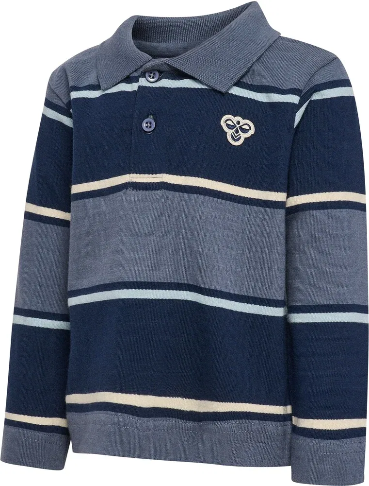Футболка с принтом поло Hmlmini Loose Stripe Hummel, синий