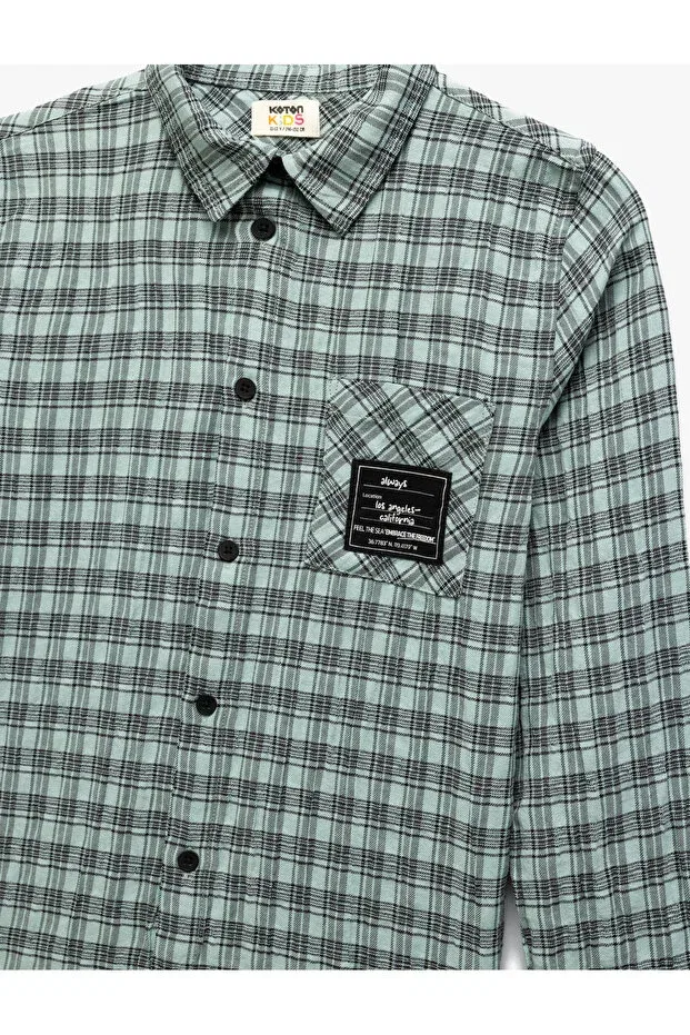 Детская рубашка для мальчиков с длинным рукавом Koton, Gray Plaid — фото 3