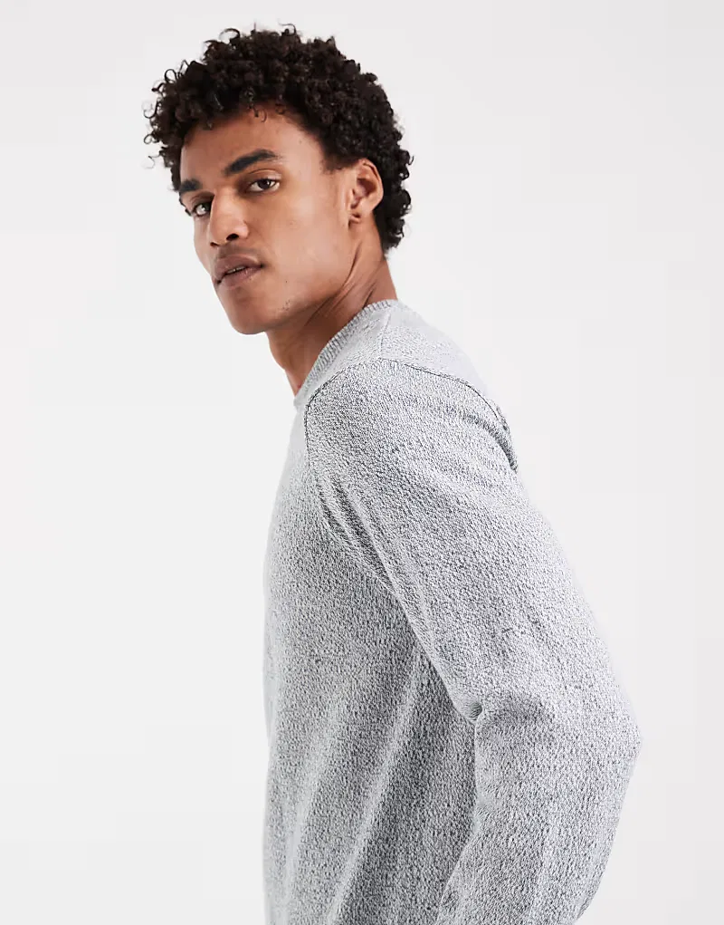 Легкий вязаный свитер Levi's серого меланжевого — фото 4