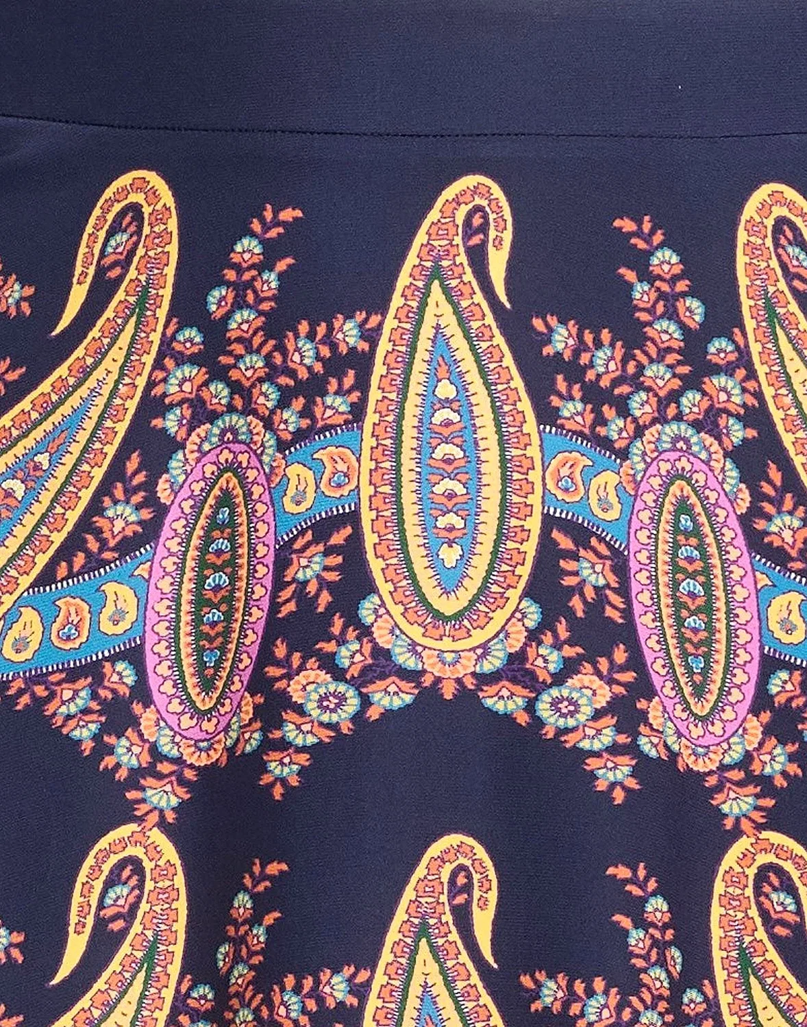 Женская расклешенная юбка с принтом Etro, фиолетовый — фото 4