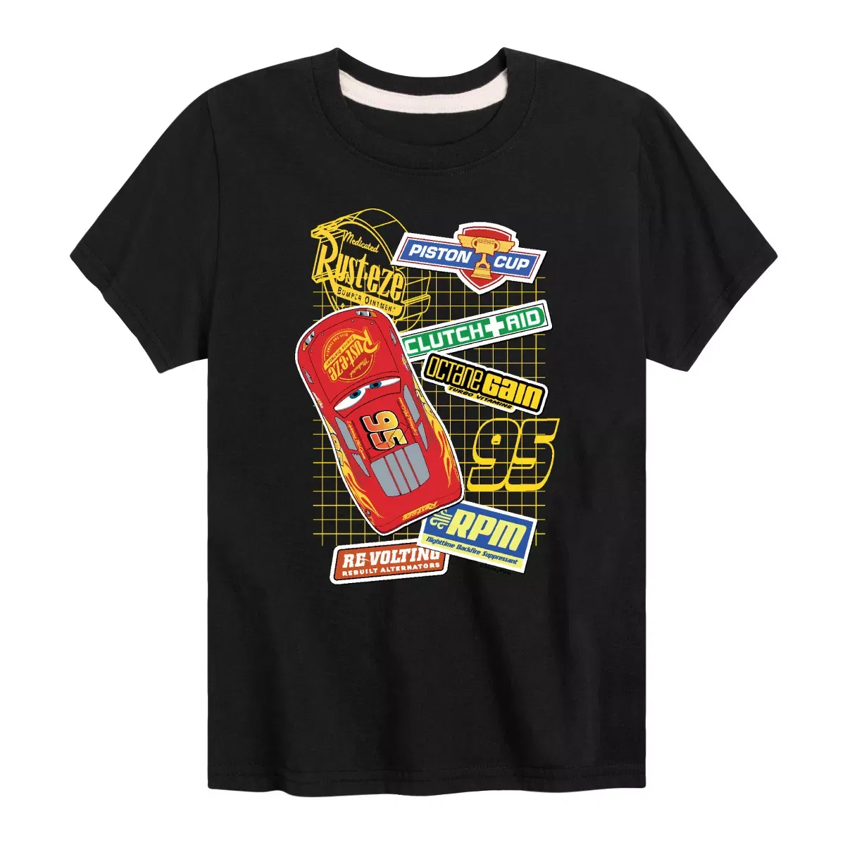 Детская футболка с принтом Cars Short Sleeve Graphic T-Shirt Cars, Black