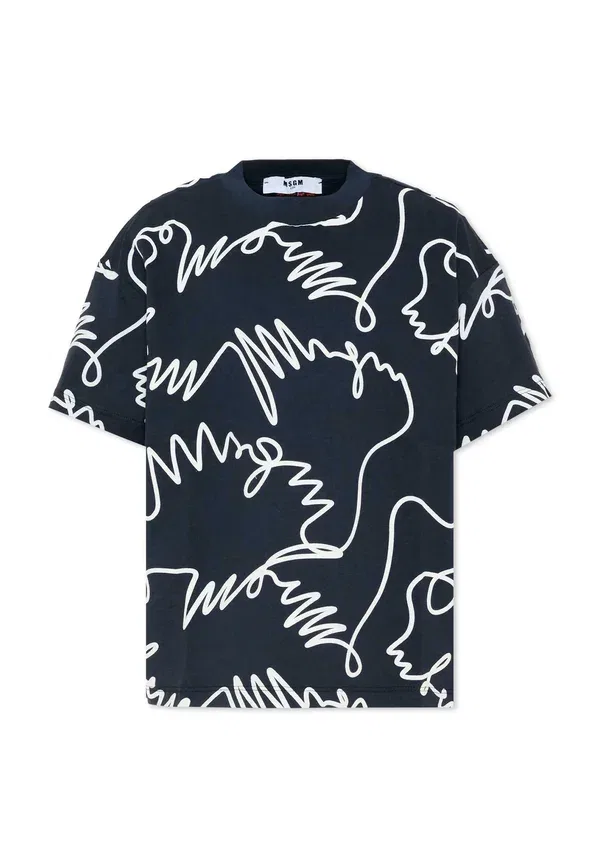 Футболка с вышивкой T-shirt unisex Msgm, синий