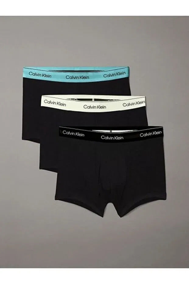 Мужские трусы-боксеры 3-шт Trunk Calvin Klein, B-White, Beau Blue, Leafy Fun Wbs