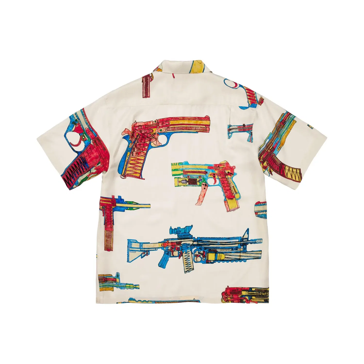 Шелковая футболка с коротким рукавом Supreme Guns, серый — фото 2