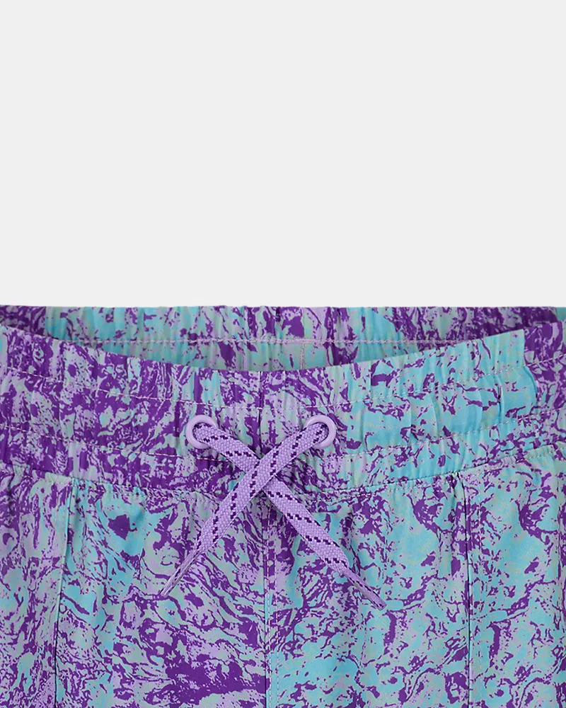 Детские шорты, внутренний шов 6,4 см, быстросохнущие с UPF 50+, UA Tile Base UnderArmour, Purple Crest/Steel — фото 2