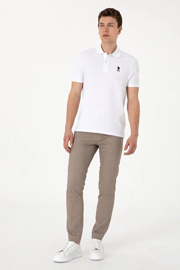 Мужские брюки из канваса Slim Fit U.S. Polo Assn., Khaki — фото 3