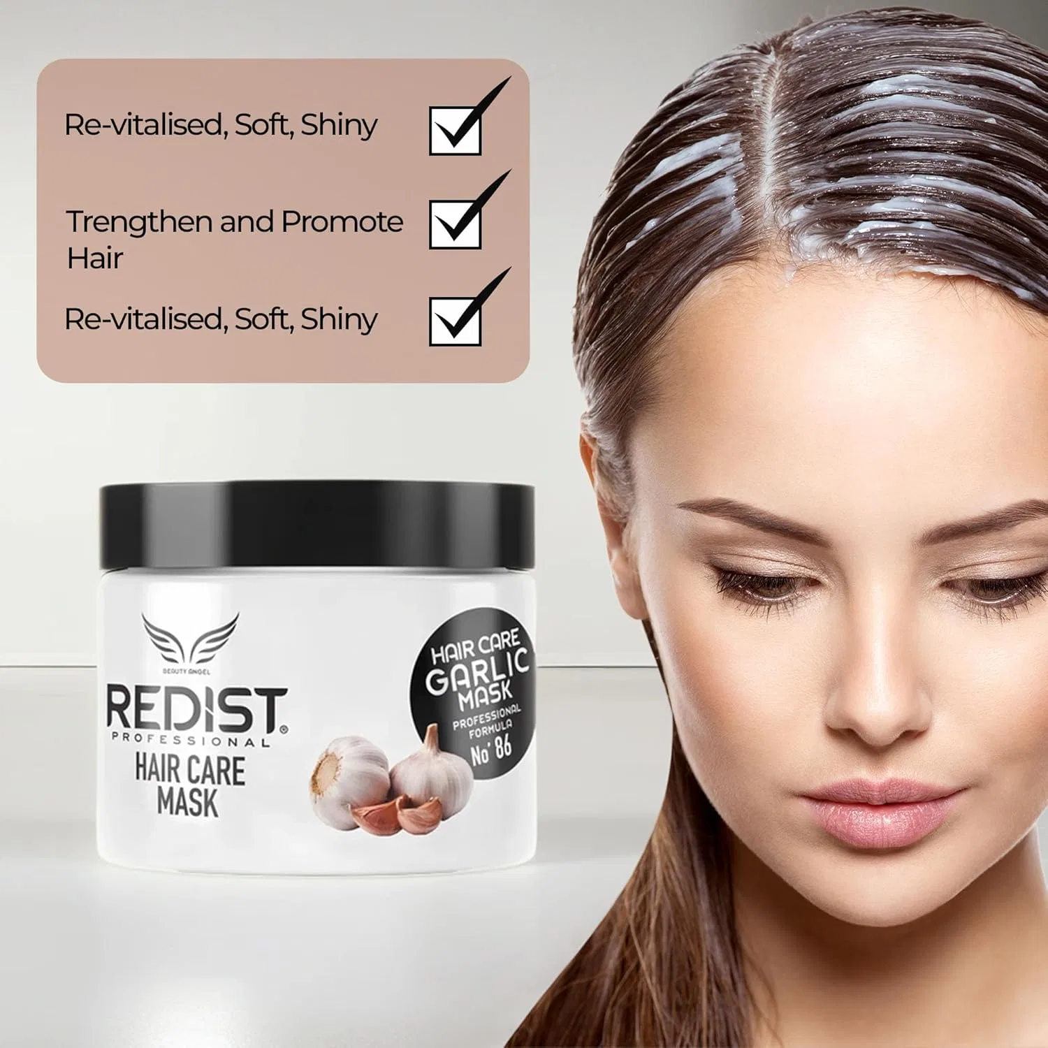 Шампунь Redist Anti Hair Loss 500 мл и маска для волос с чесноком 475 мл Redist — фото 3