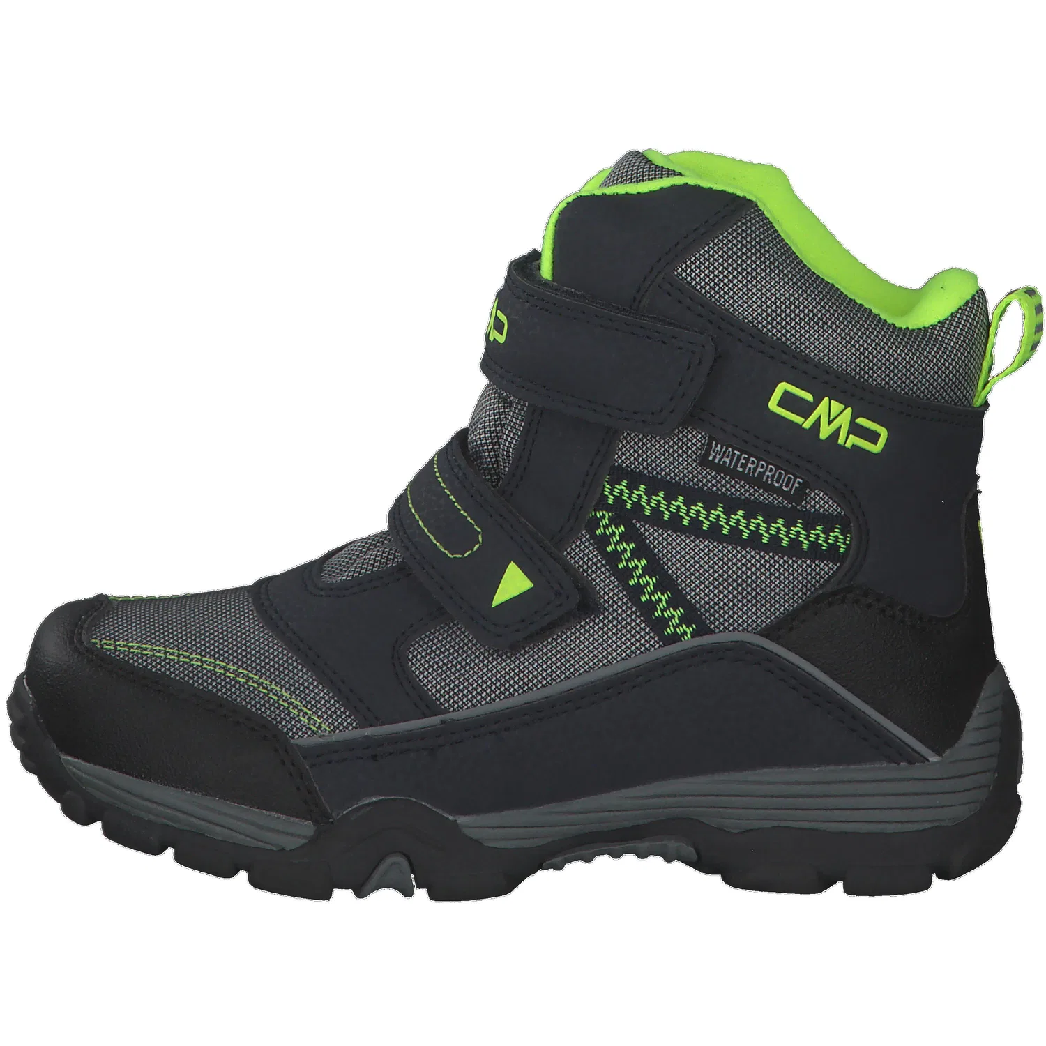 Детские зимние ботинки водонепроницаемые Pyry Snow Boot WP Cmp, Grau Grun Schwarz — фото 2
