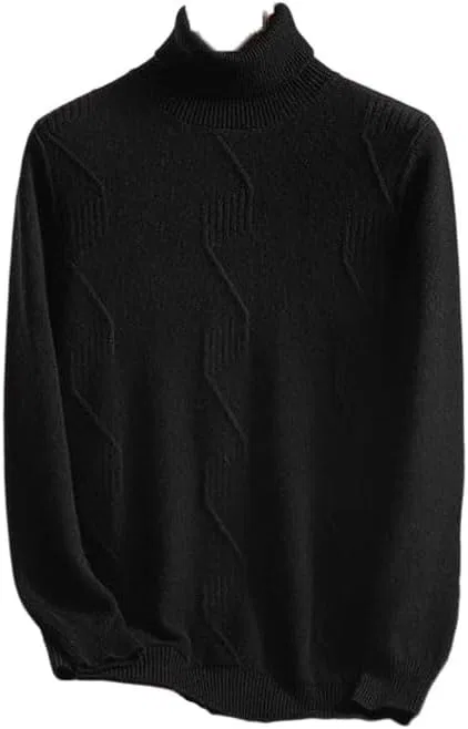 Мужской свитер с высоким воротником Cashmere Sweater, чёрный