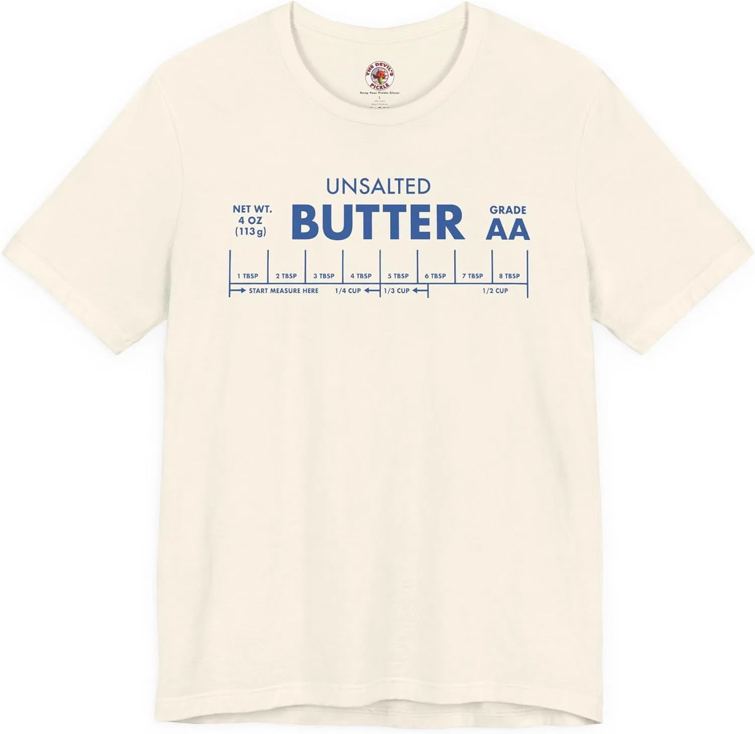 Женская футболка с принтом Unsalted Butter, натуральный
