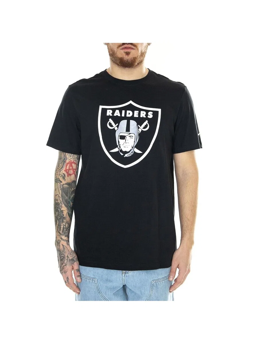 Футболка NIKE 'Logo Essential T-Shirt Las Vegas Raiders Black' черного цвета — фото 2