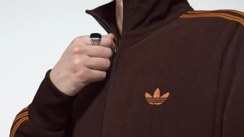 Мужская вельветовая олимпийка Firebird Adidas Originals, Aurora Coffee — фото 2