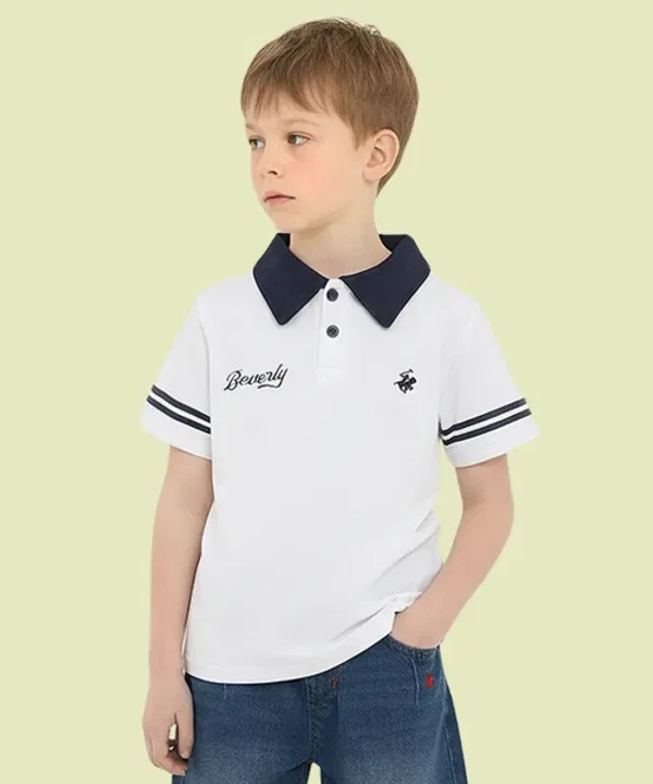 Футболка с коротким рукавом, Second Car, Beverly Hills Polo Club Kids, белый