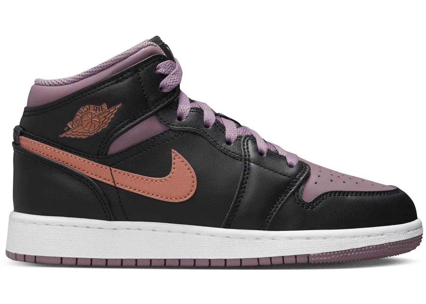 Детские кроссовки Lifestyle Jordan 1 Mid SE Jordan, Black/Sky J Mauve/White/Sky J Orange