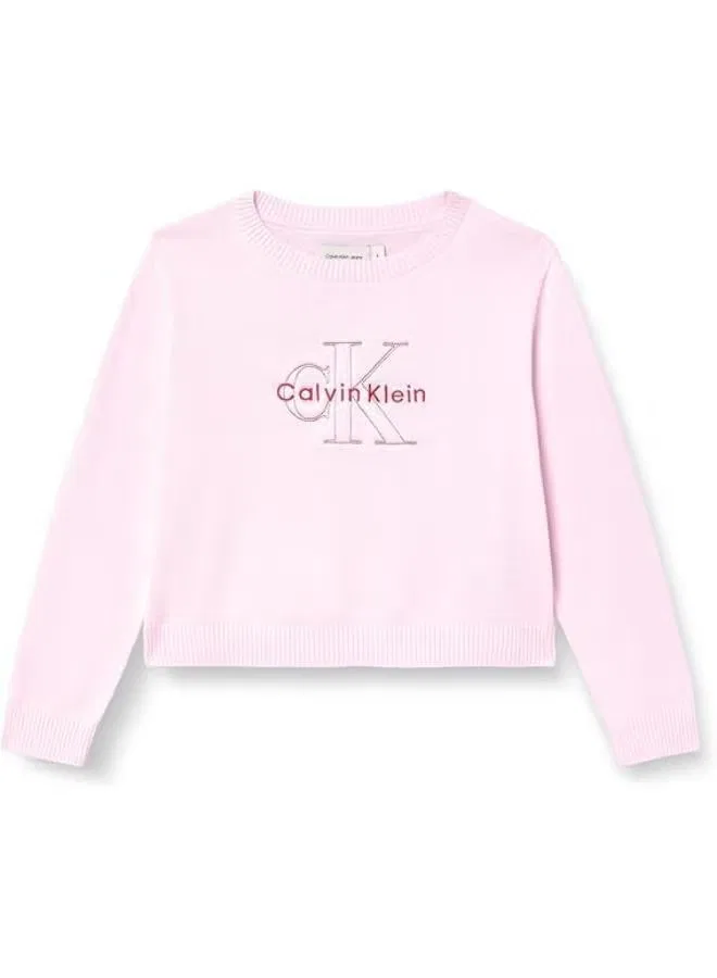 Свитшот с принтом Youth graphic pullover Calvin Klein Jeans, розовый — фото 2