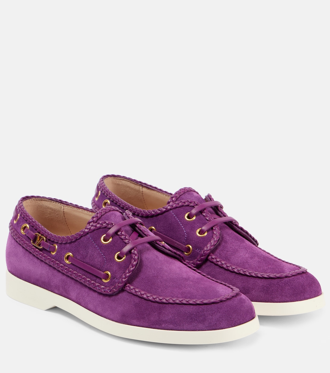 Замшевые туфли-лодочки Palm Avenue Valentino Garavani, Prune