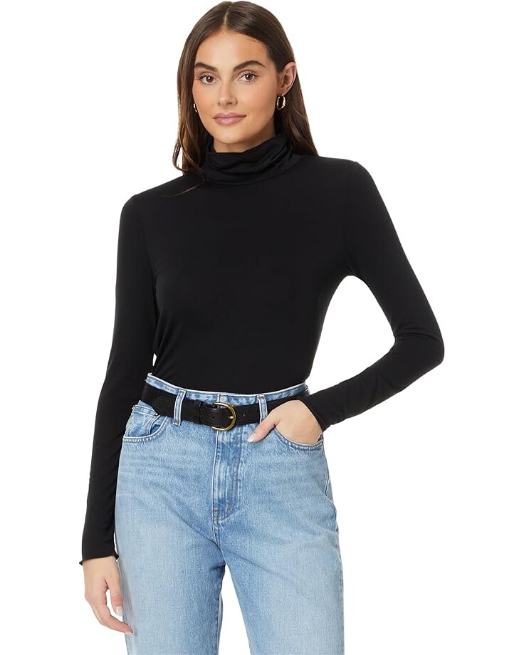 

Лонгслив Splendid Bam boo Turtleneck Long Sleeve, черный