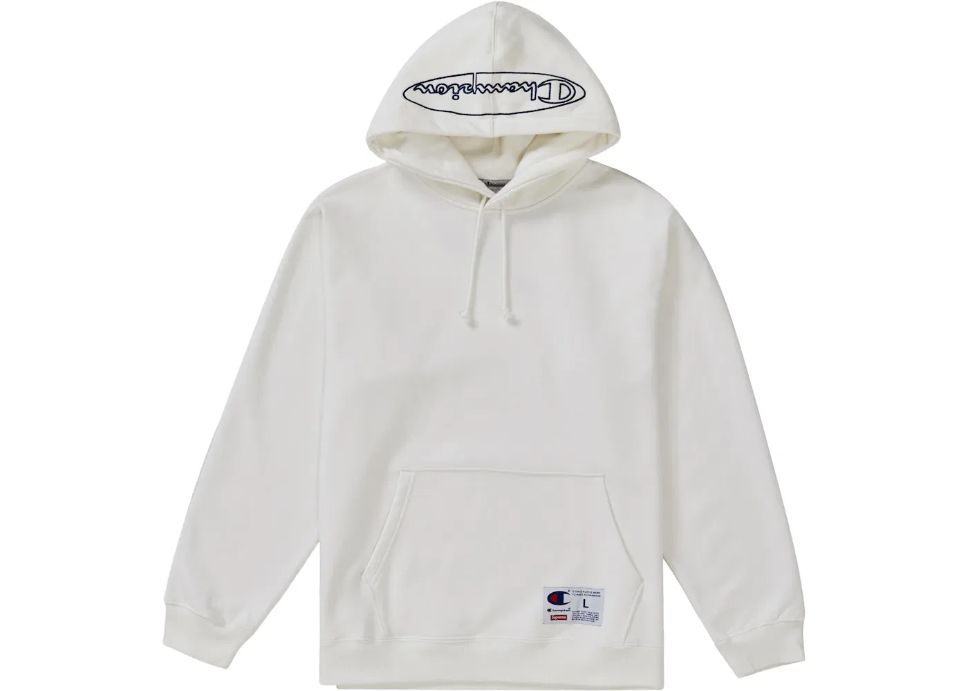 Мужской худи с принтом Supreme Hooded Sweatshirt, White