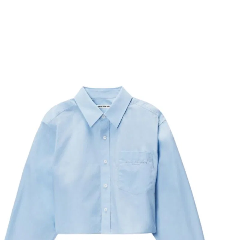 Женская рубашка с отложным воротником Alexander Wang, Blue — фото 4