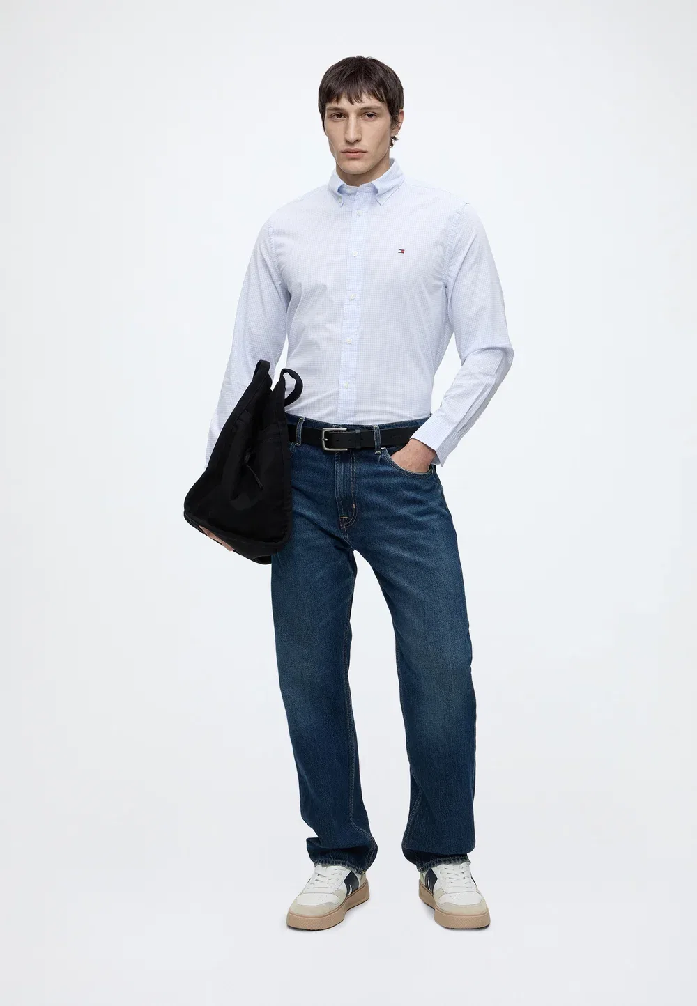Рубашка из поплина в клетку Flex RF - рубашка Tommy Hilfiger, Sweet Blue / Check — фото 2