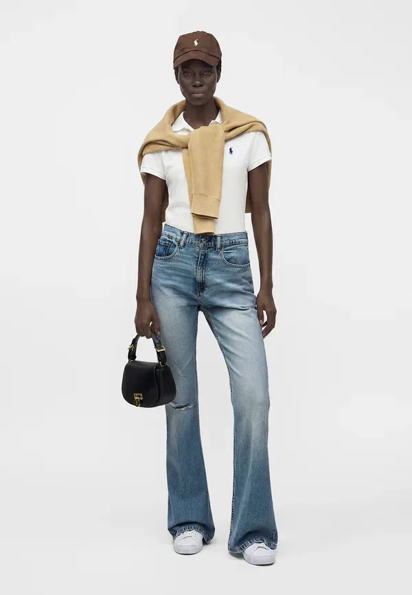 Брюки джинсовые Flare full length, Polo Ralph Lauren, Light Blue Denim, светло-голубой — фото 2