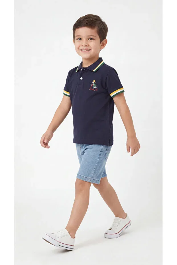 Детский комплект для мальчиков с вышивкой Dog Scooter Mışıl Kids, Navy Blue — фото 3