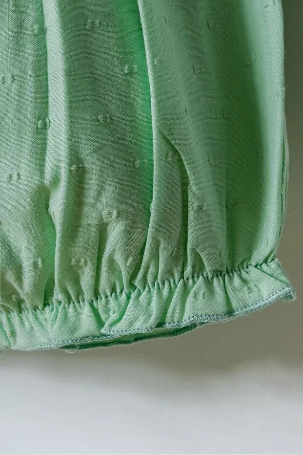 Детский комбинезон для девочек хлопковый U.S. Polo Assn., Green — фото 3