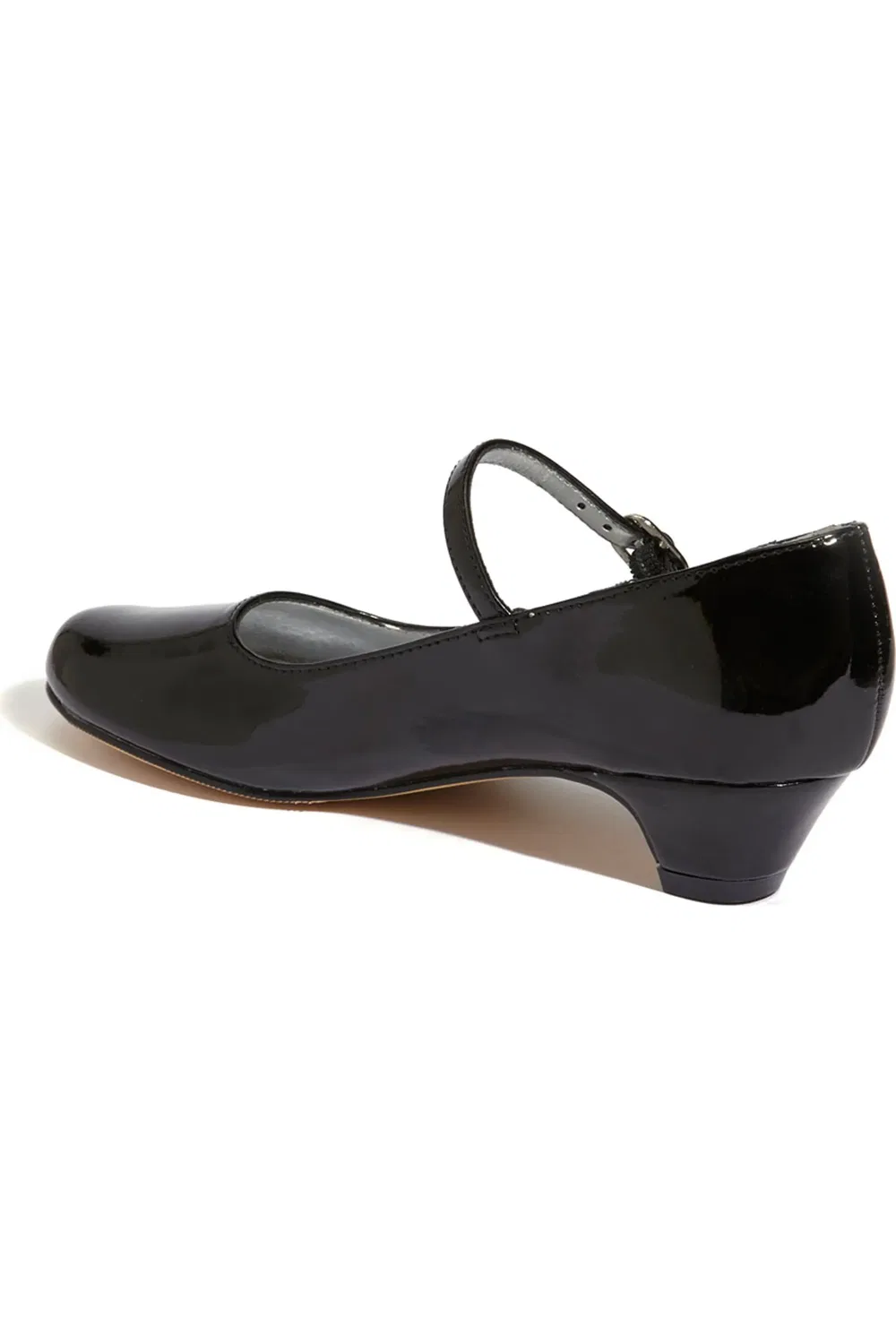 Детские туфли Мэри Джейн на каблуке Seeley Nina, Black Patent — фото 2