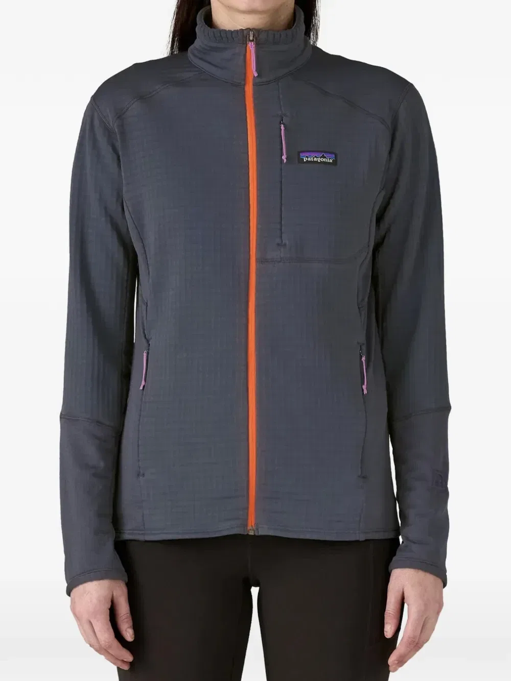 Куртка R1 из вафельного трикотажа на молнии Patagonia, серый — фото 2