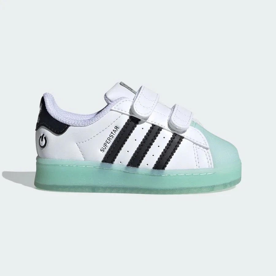 Детские кроссовки с LED-подсветкой Originals IG7005 Superstar LED Lights Comfort Closure Shoes adidas, Бело-синий