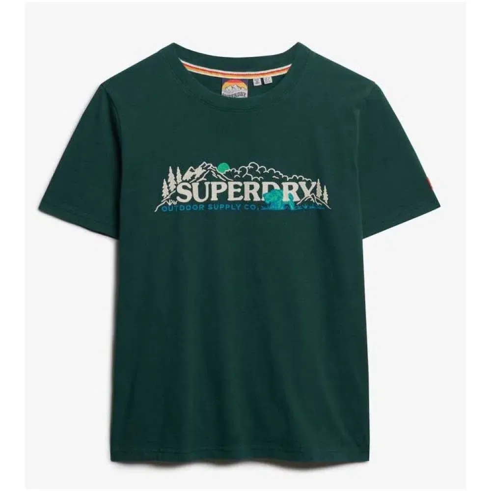Футболка с коротким рукавом Relaxed Superdry, зеленый